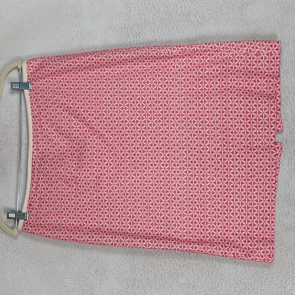 Talbots Women's Pink & White Patterned Pencil Skirt‎ Size 8